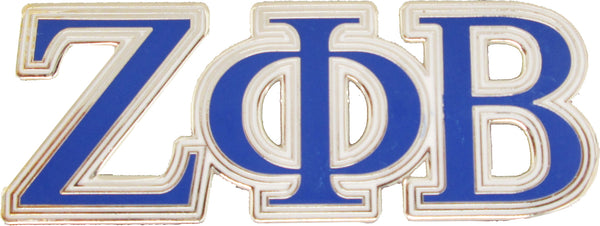 Zeta Phi Beta Big Letter Lapel Pin [Silver]
