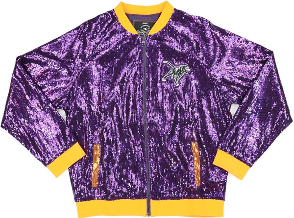 Big Boy Prairie View A&M Panthers S5 Womens Sequins Jacket [Purple]