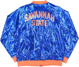 Big Boy Savannah State Tigers S5 Womens Sequins Jacket [Royal Blue]