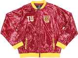 Big Boy Tuskegee Golden Tigers S5 Womens Sequins Jacket [Crimson Red]