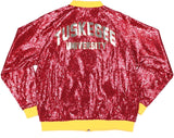 Big Boy Tuskegee Golden Tigers S5 Womens Sequins Jacket [Crimson Red]