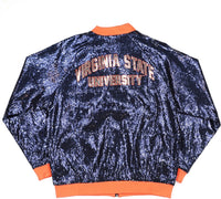 Big Boy Virginia State Trojans S5 Womens Sequins Jacket [Navy Blue]