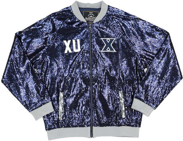 Big Boy Xavier Musketeers S5 Womens Sequins Jacket [Navy Blue]