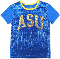 Big Boy Albany State Golden Rams S7 Womens Sequins Tee [Royal Blue]