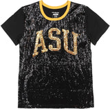 Big Boy Alabama State Hornets S7 Womens Sequins Tee [Black]