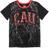 Big Boy Clark Atlanta Panthers S7 Womens Sequins Tee [Black]