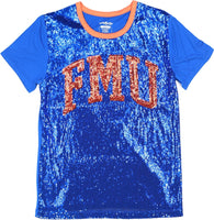 Big Boy Florida Memorial Lions S7 Womens Sequins Tee [Royal Blue]