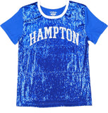 Big Boy Hampton Pirates S7 Womens Sequins Tee [Royal Blue]