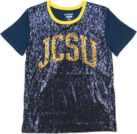 Big Boy Johnson C. Smith Golden Bulls S7 Womens Sequins Tee [Navy Blue]