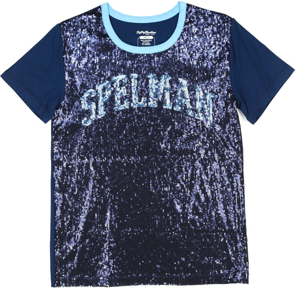 Big Boy Spelman Jaguars S7 Womens Sequins Tee [Navy Blue]