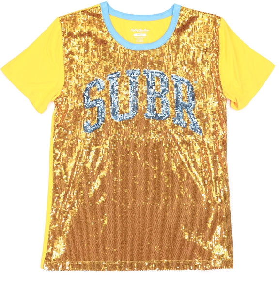 Big Boy Southern Jaguars S7 Womens Sequins Tee [Gold]