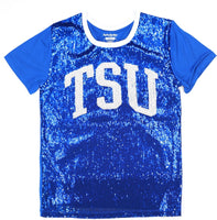 Big Boy Tennessee State Tigers S7 Womens Sequins Tee [Royal Blue]