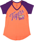 Big Boy Edward Waters Tigers S4 Womens V-Neck Tee [Orange]