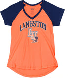 Big Boy Langston Lions S4 Womens V-Neck Tee [Orange]