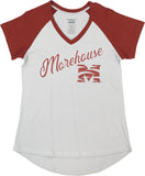 Big Boy Morehouse Maroon Tigers S4 Womens V-Neck Tee [Grey]