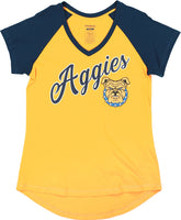 Big Boy North Carolina A&T Aggies S4 Womens V-Neck Tee [Gold]