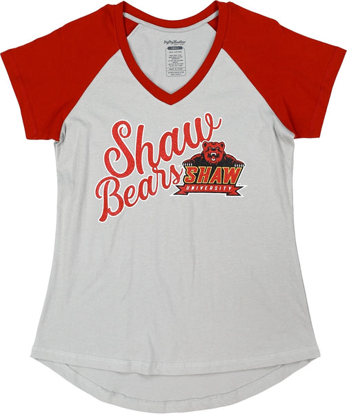 Big Boy Shaw Bears S4 Womens V-Neck Tee [Grey]