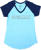 Big Boy Spelman Jaguars S4 Womens V-Neck Tee [Sky Blue]