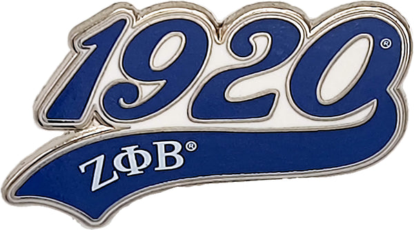 Zeta Phi Beta 1920 Tail Lapel Pin [Silver]