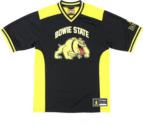 Big Boy Bowie State Bulldogs S15 Mens Football Jersey [Black]