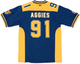 Big Boy North Carolina A&T Aggies S15 Mens Football Jersey [Navy Blue]