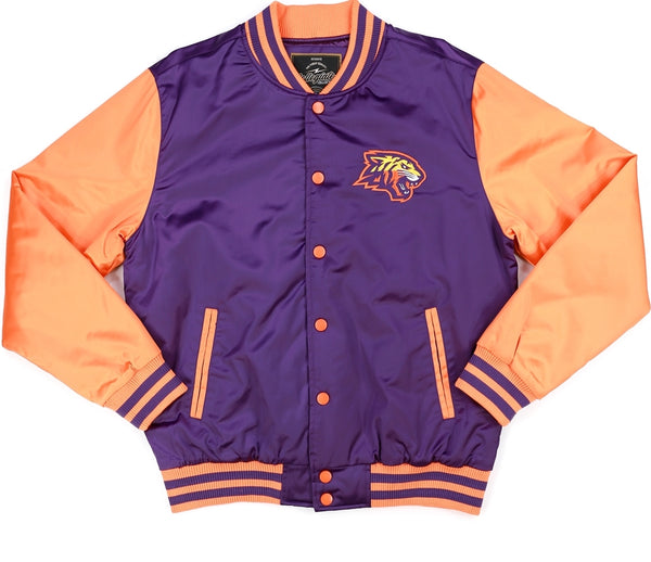 Big Boy Edward Waters Tigers S8 Mens Baseball Jacket [Purple]