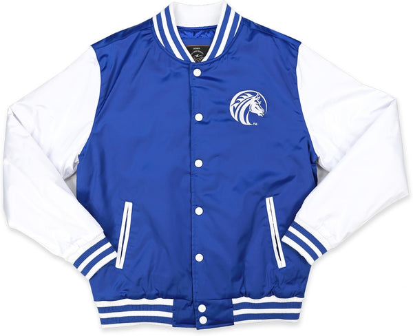 Big Boy Fayetteville State Broncos S8 Mens Baseball Jacket [Royal Blue]