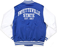 Big Boy Fayetteville State Broncos S8 Mens Baseball Jacket [Royal Blue]