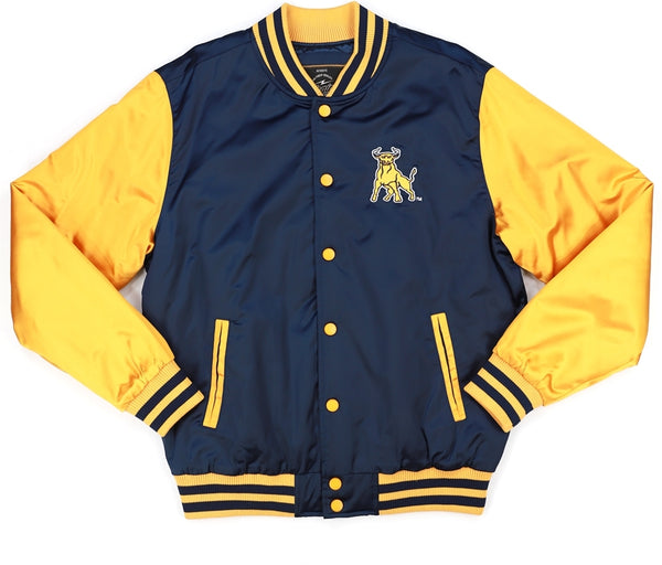 Big Boy Johnson C. Smith Golden Bulls S8 Mens Baseball Jacket [Navy Blue]