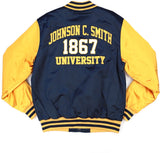 Big Boy Johnson C. Smith Golden Bulls S8 Mens Baseball Jacket [Navy Blue]