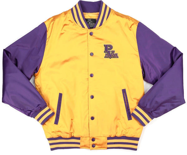 Big Boy Prairie View A&M Panthers S8 Mens Baseball Jacket [Gold]