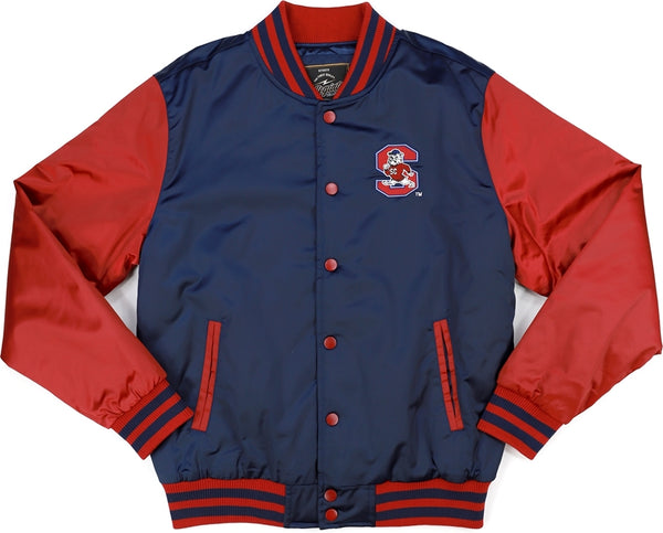 Big Boy South Carolina State Bulldogs S8 Mens Baseball Jacket [Navy Blue]