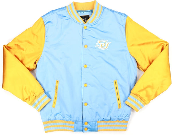 Big Boy Southern Jaguars S8 Mens Baseball Jacket [Sky Blue]
