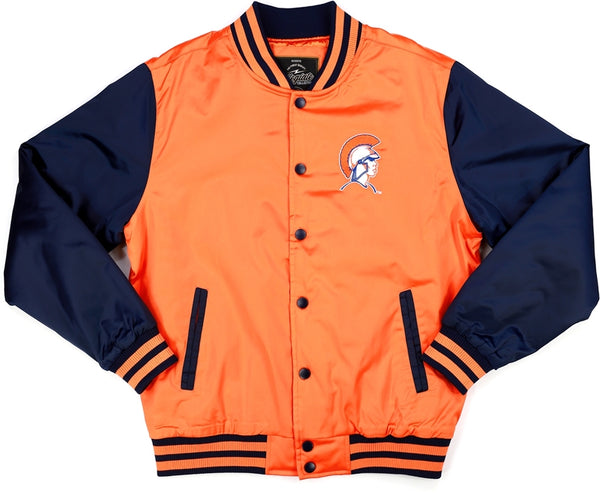Big Boy Virginia State Trojans S8 Mens Baseball Jacket [Orange]
