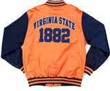 Big Boy Virginia State Trojans S8 Mens Baseball Jacket [Orange]
