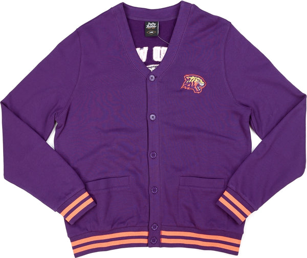 Big Boy Edward Waters Tigers S6 Mens Cardigan [Purple]