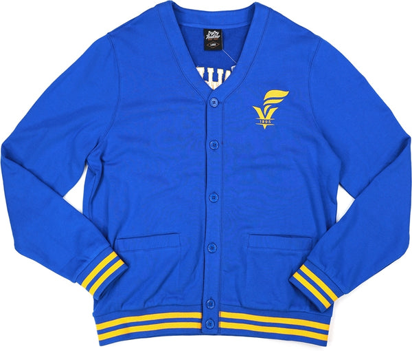 Big Boy Fort Valley State Wildcats S6 Mens Cardigan [Royal Blue]