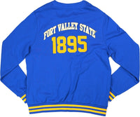 Big Boy Fort Valley State Wildcats S6 Mens Cardigan [Royal Blue]