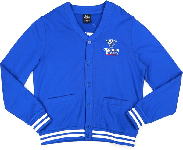Big Boy Georgia State Panthers S6 Mens Cardigan [Royal Blue]