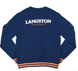 Big Boy Langston Lions S6 Mens Cardigan [Navy Blue]