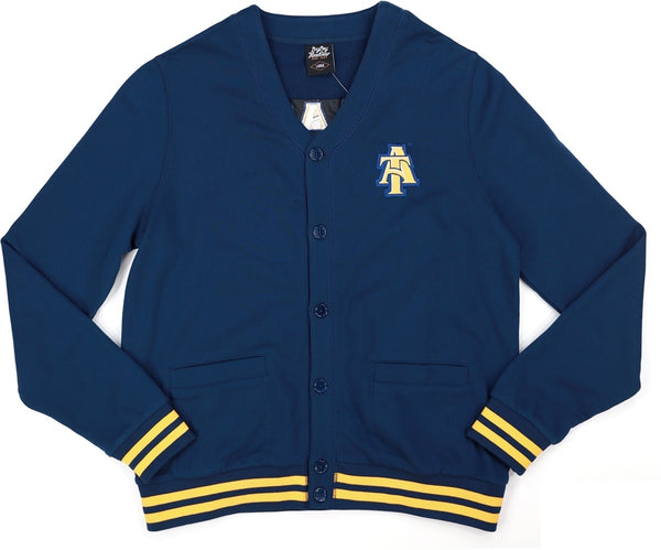 Big Boy North Carolina A&T Aggies S6 Mens Cardigan [Navy Blue]