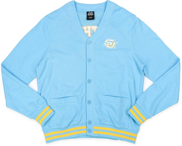 Big Boy Southern Jaguars S6 Mens Cardigan [Sky Blue]