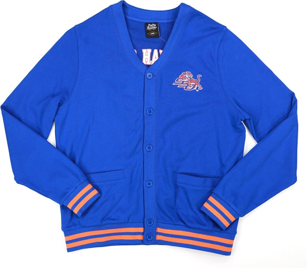 Big Boy Savannah State Tigers S6 Mens Cardigan [Royal Blue]