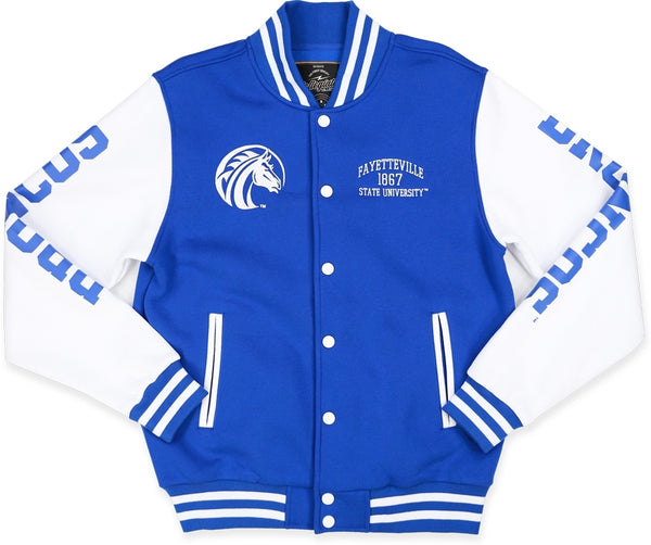 Big Boy Fayetteville State Broncos S1 Mens Fleece Jacket [Royal Blue]