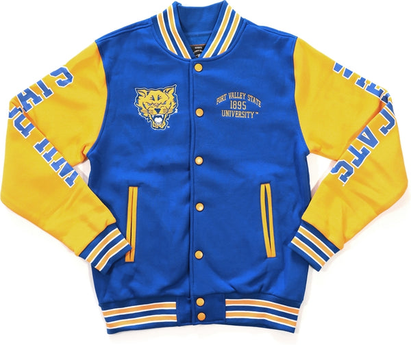 Big Boy Fort Valley State Wildcats S1 Mens Fleece Jacket [Royal Blue]