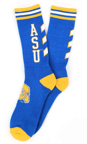 Big Boy Albany State Golden Rams S6 Mens Athletic Socks [Royal Blue]