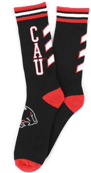 Big Boy Clark Atlanta Panthers S6 Mens Athletic Socks [Black]