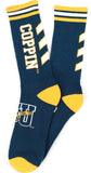 Big Boy Coppin State Eagles S6 Mens Athletic Socks [Navy Blue]