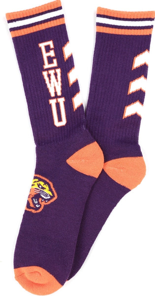 Big Boy Edward Waters Tigers S6 Mens Athletic Socks [Purple]