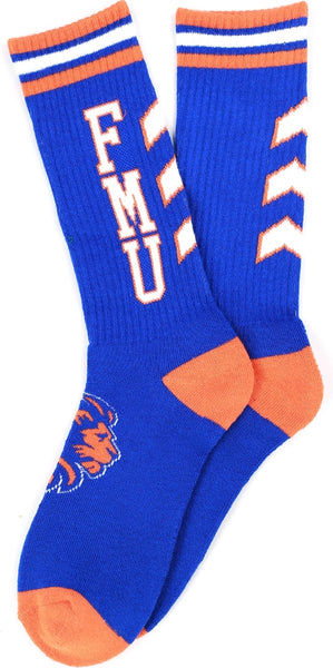 Big Boy Florida Memorial Lions S6 Mens Athletic Socks [Royal Blue]